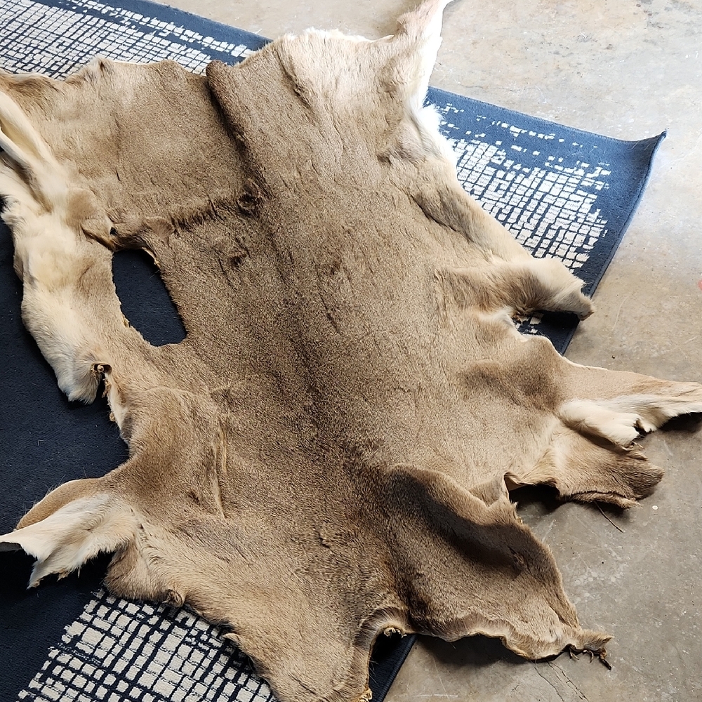 Natural Tan Animal Hide Rug